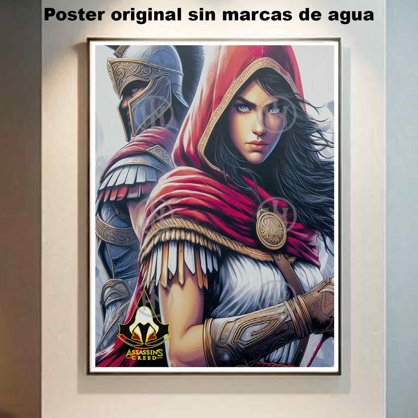 Assassins Creed Alexios Kassandra Videojuegos Concept Art, Assassin's Creed Alexios Kassandra-El Póster Personalizado, Historia Nuestra