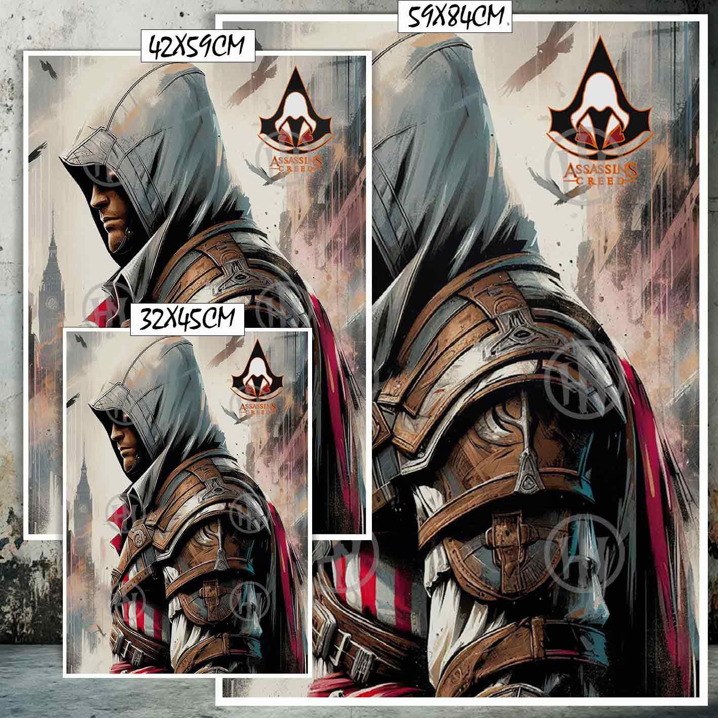 Assassins Creed Ezio Videojuegos Concept Art, Assassin's Creed Ezio-El Póster Personalizado, Historia Nuestra