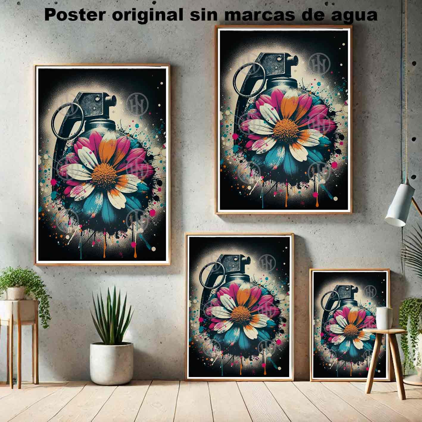 Bomba de Spray Tatuajes Street Art Poster de Historia, Bomba de Spray-El Póster Personalizado, Historia Nuestra