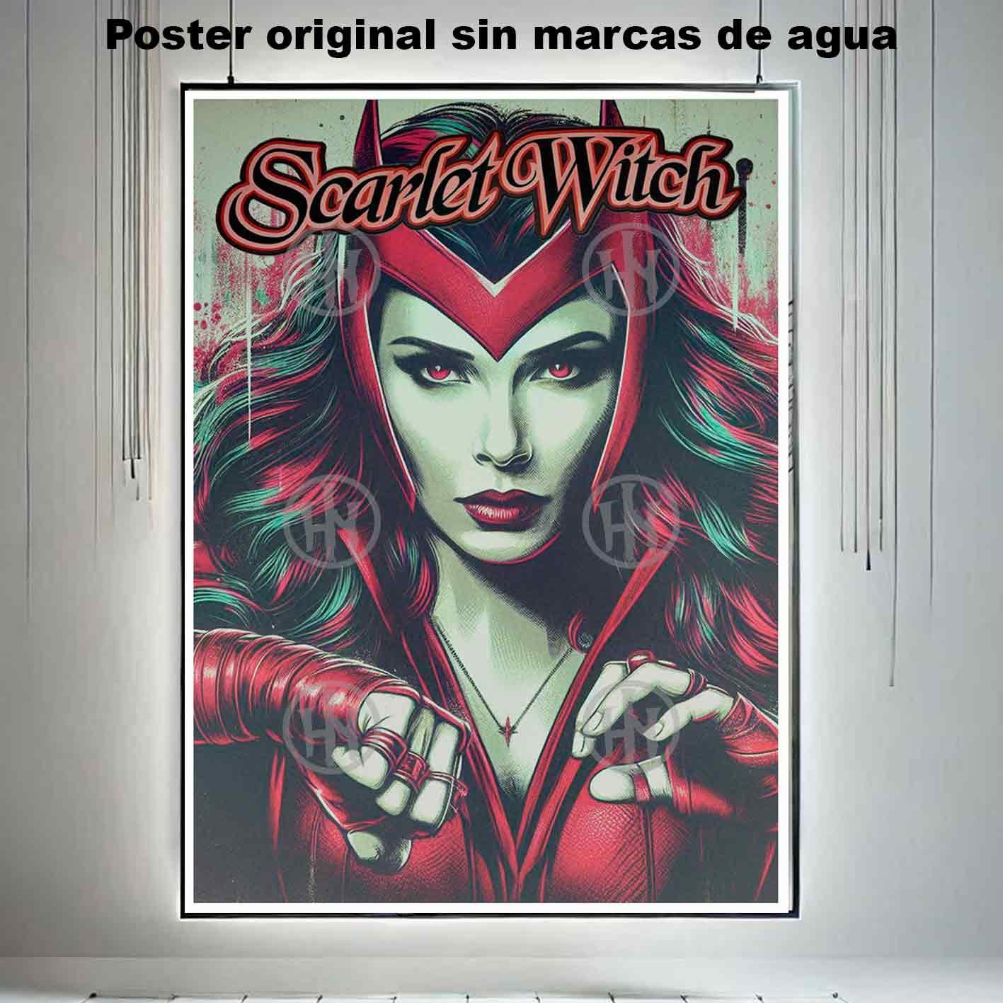 Bruja Escarlata Marvel Superhéroes Poster de Histo, Bruja Escarlata-6-El Póster Personalizado, Historia Nuestra