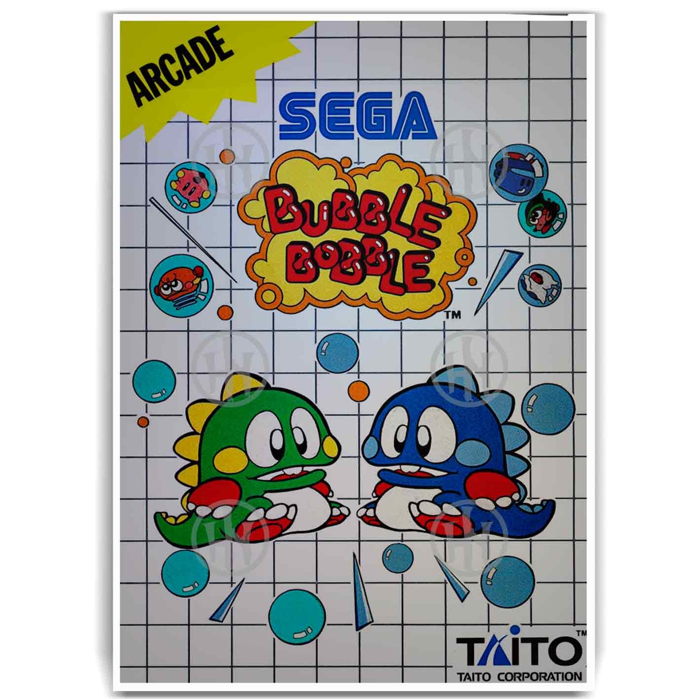 Póster, Poster Bubble Bobble, Poster RetroPosters Historia Nuestra, Póster Videojuegos | Historia Nuestra
