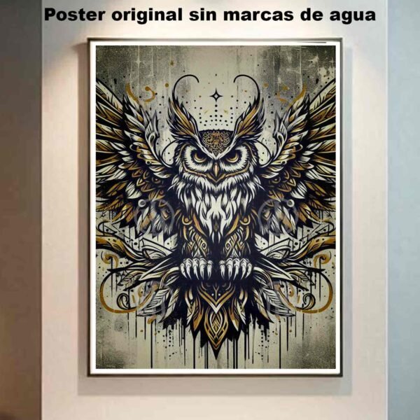 Buho Tatuajes Estilos Poster de Historia Nuestra, Buho-El Póster Personalizado, Historia Nuestra