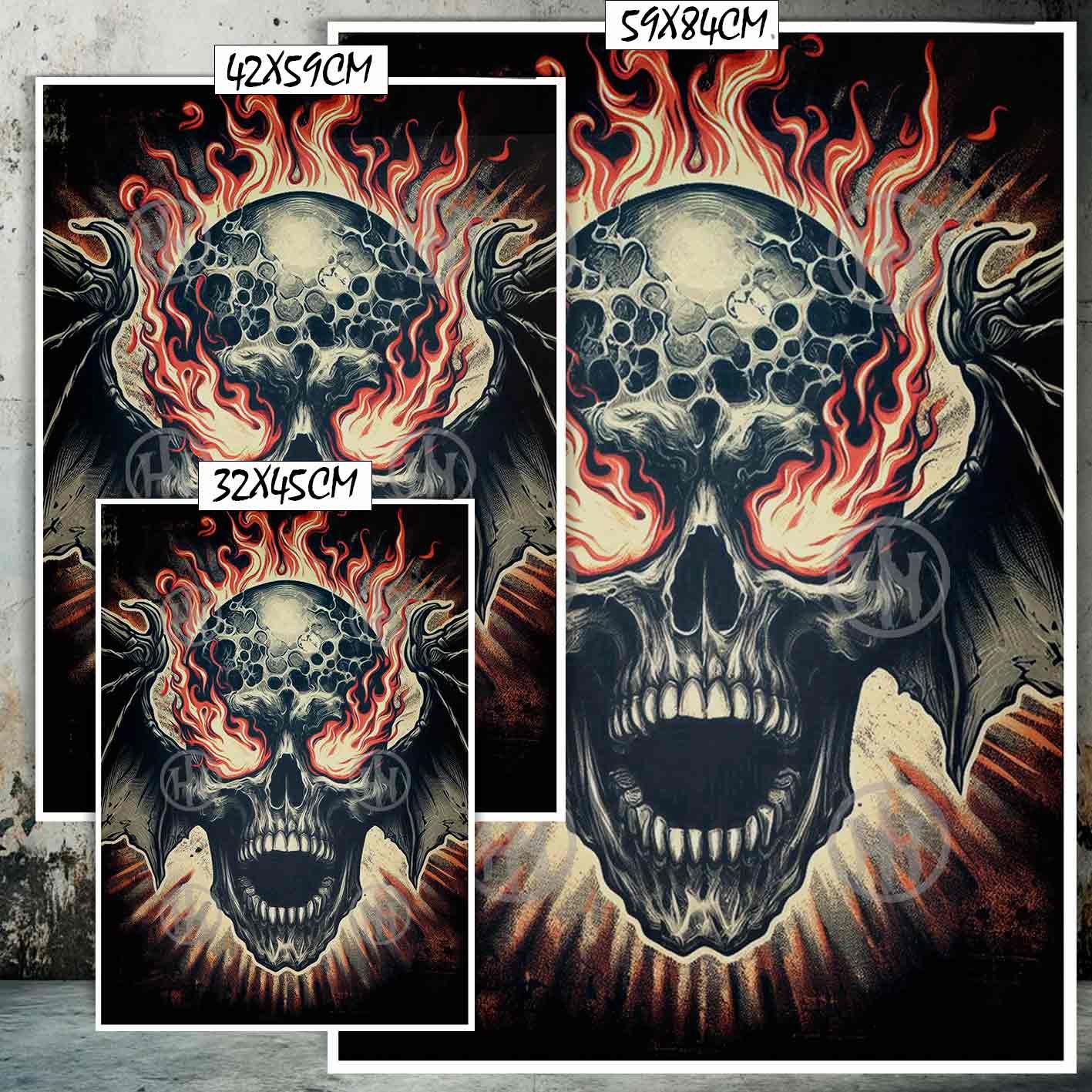 Calavera Tatuajes Estilos Poster de Historia Nuestra, Calavera-El Póster Personalizado, Historia Nuestra