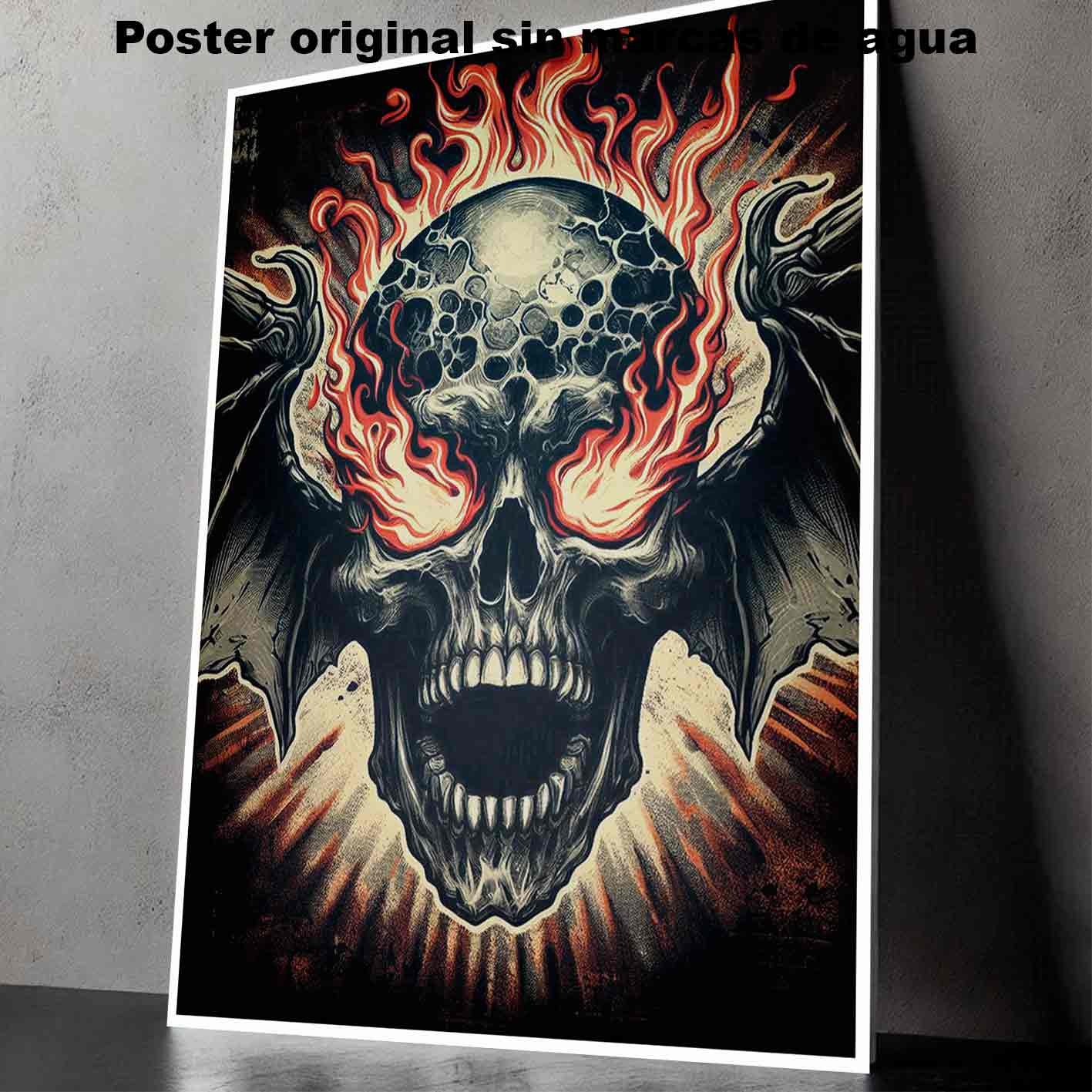 Calavera Tatuajes Estilos Poster de Historia Nuestra, Calavera-El Póster Personalizado, Historia Nuestra