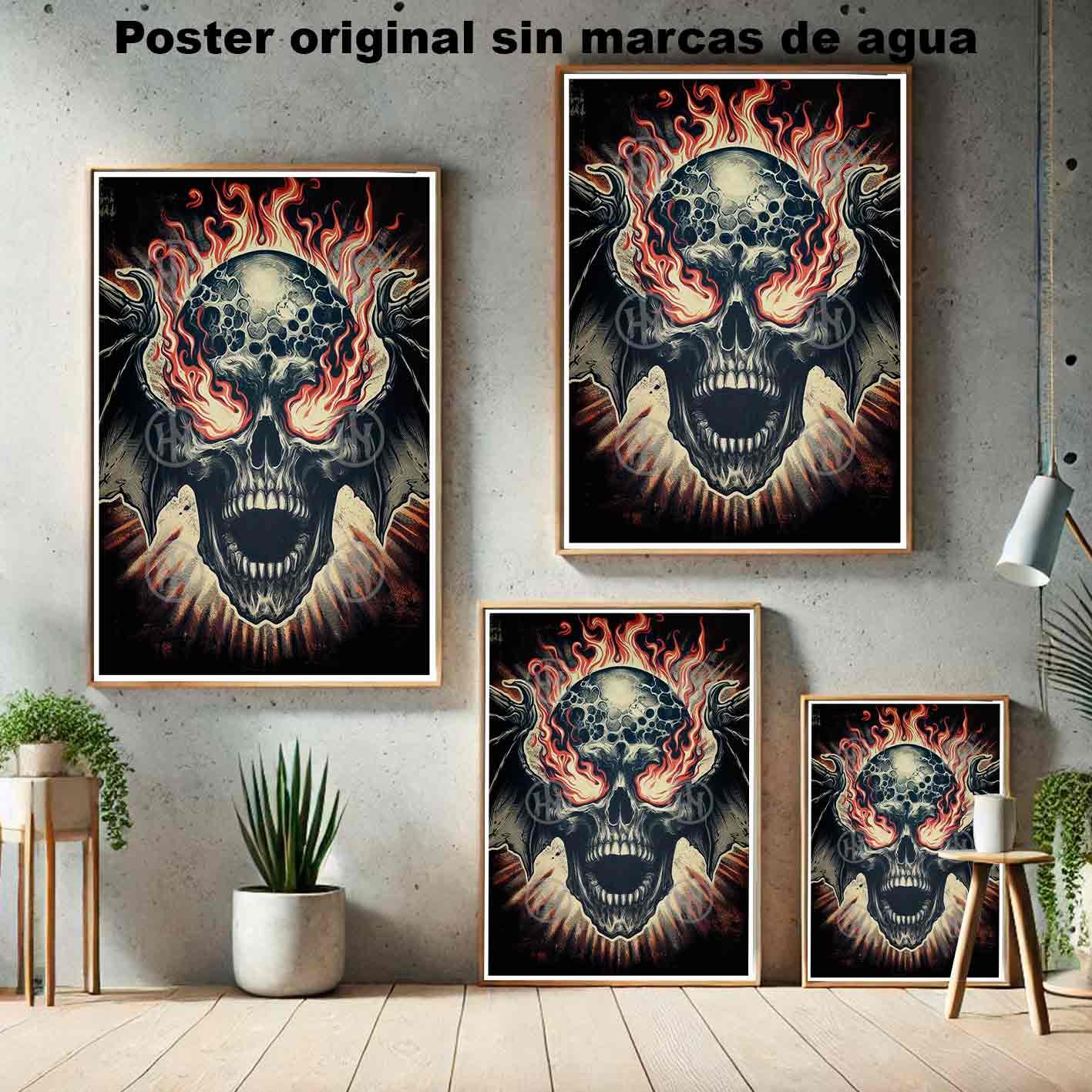 Calavera Tatuajes Estilos Poster de Historia Nuestra, Calavera-El Póster Personalizado, Historia Nuestra
