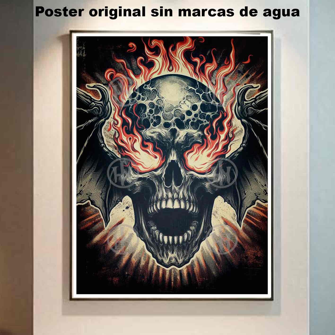 Calavera Tatuajes Estilos Poster de Historia Nuestra, Calavera-El Póster Personalizado, Historia Nuestra