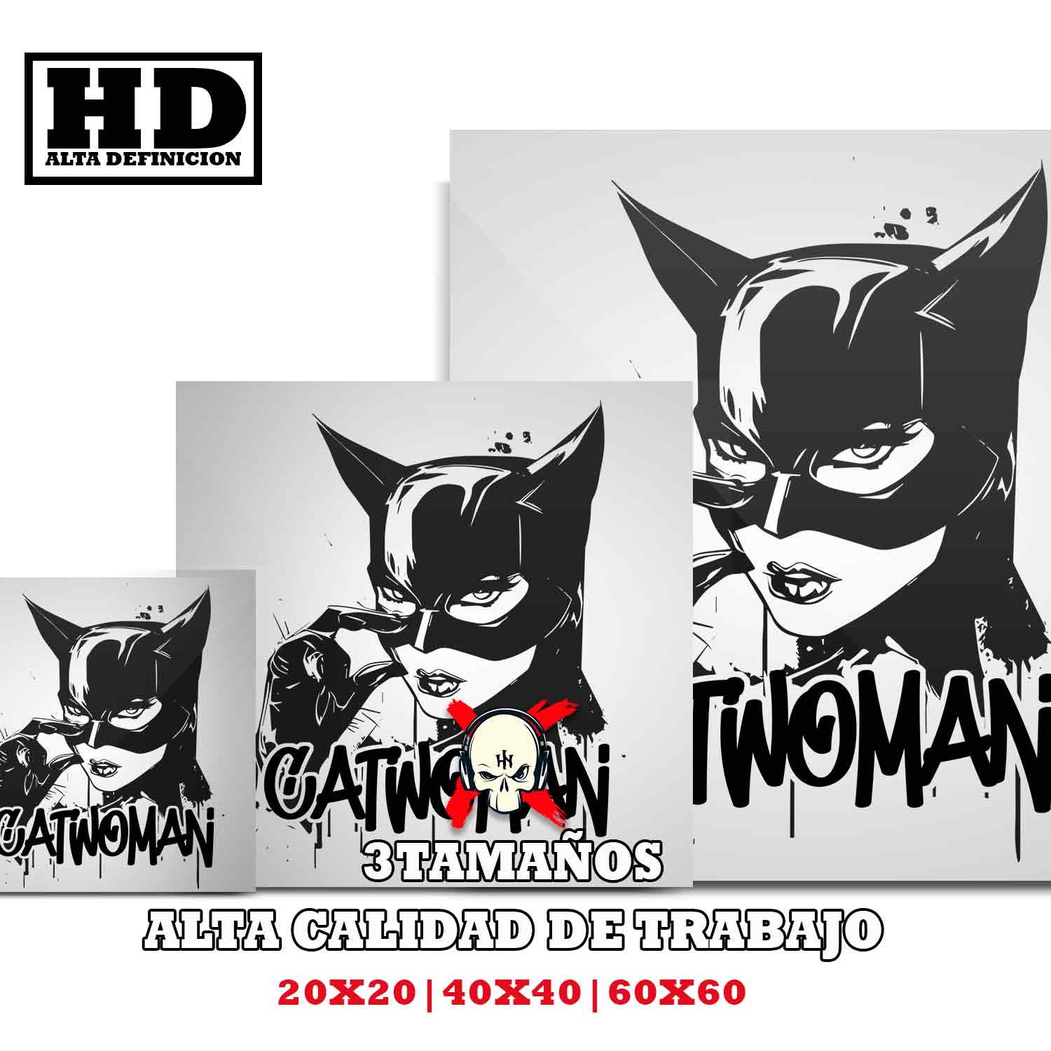 Catwoman Super heroes, Adhesivo exclusivo de Catwoman, Historia Nuestra
