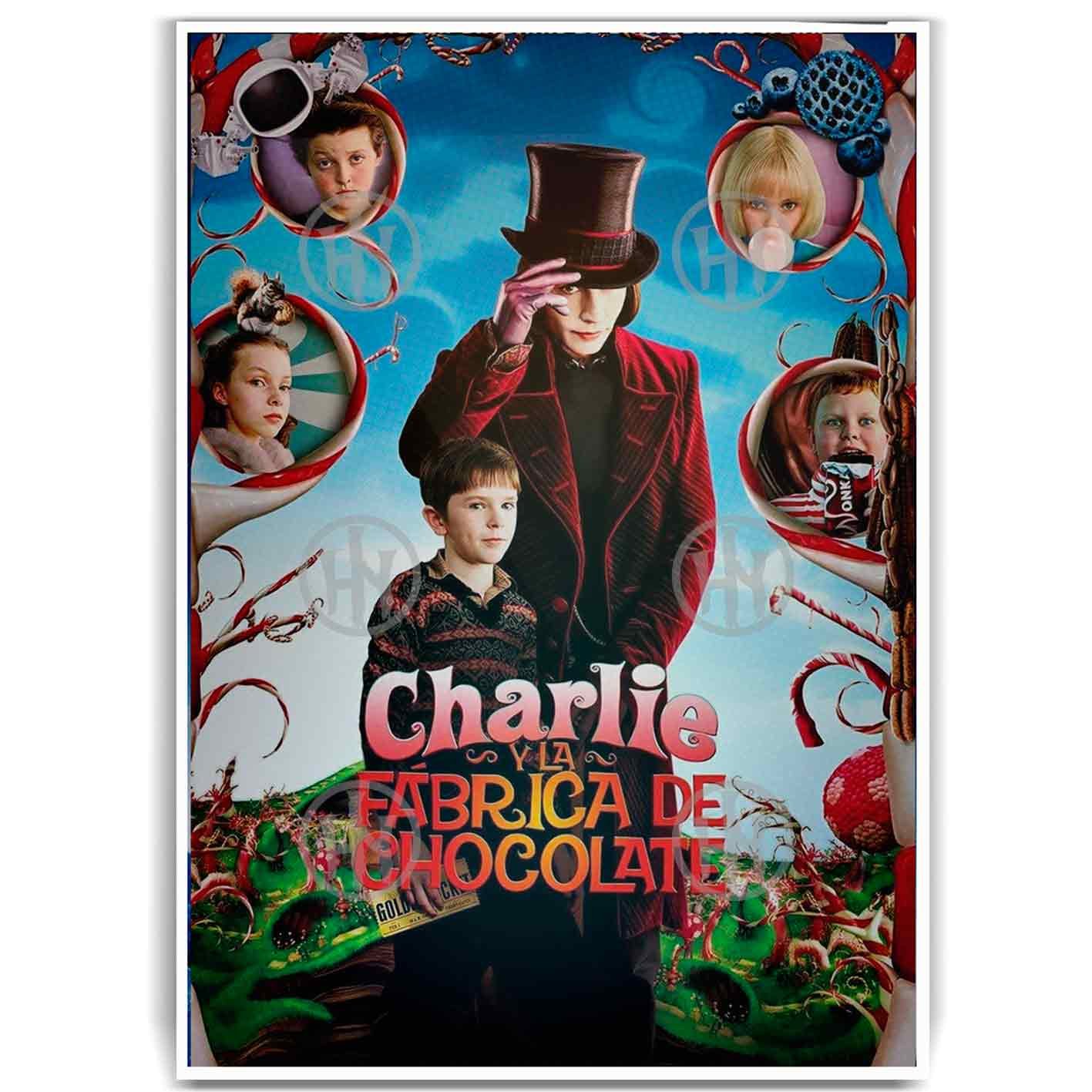 Póster, Poster AventuraPosters Historia Nuestra, Poster Charlie y la Fabrica de Chocolate, Póster Cine | Historia Nuestra