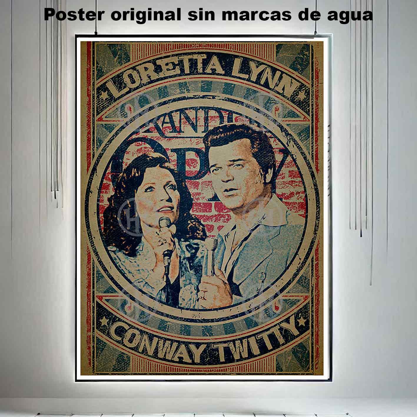 Hanna Poster Castle Rock de Historia Nuestra, Conway Twitty & Loretta Lynn-El Póster Personalizado, Historia Nuestra