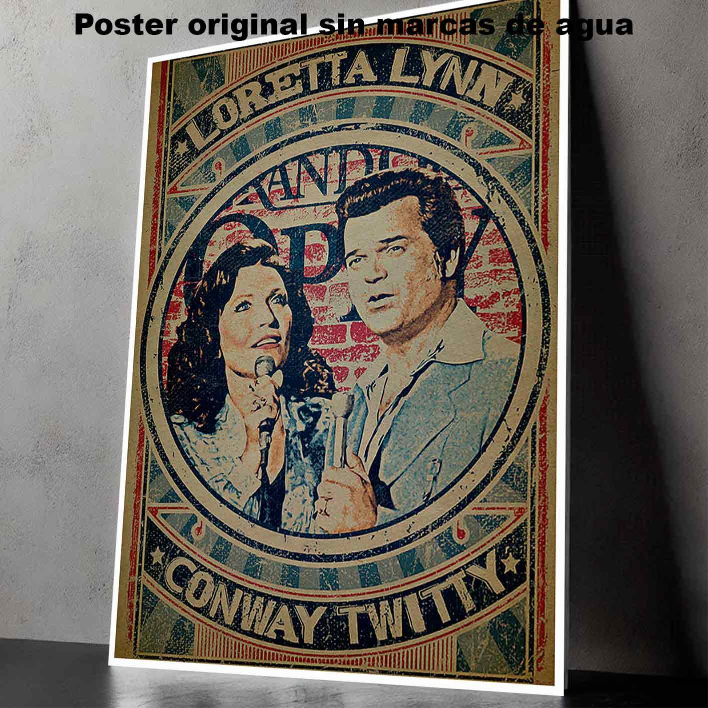Hanna Poster Castle Rock de Historia Nuestra, Conway Twitty & Loretta Lynn-El Póster Personalizado, Historia Nuestra