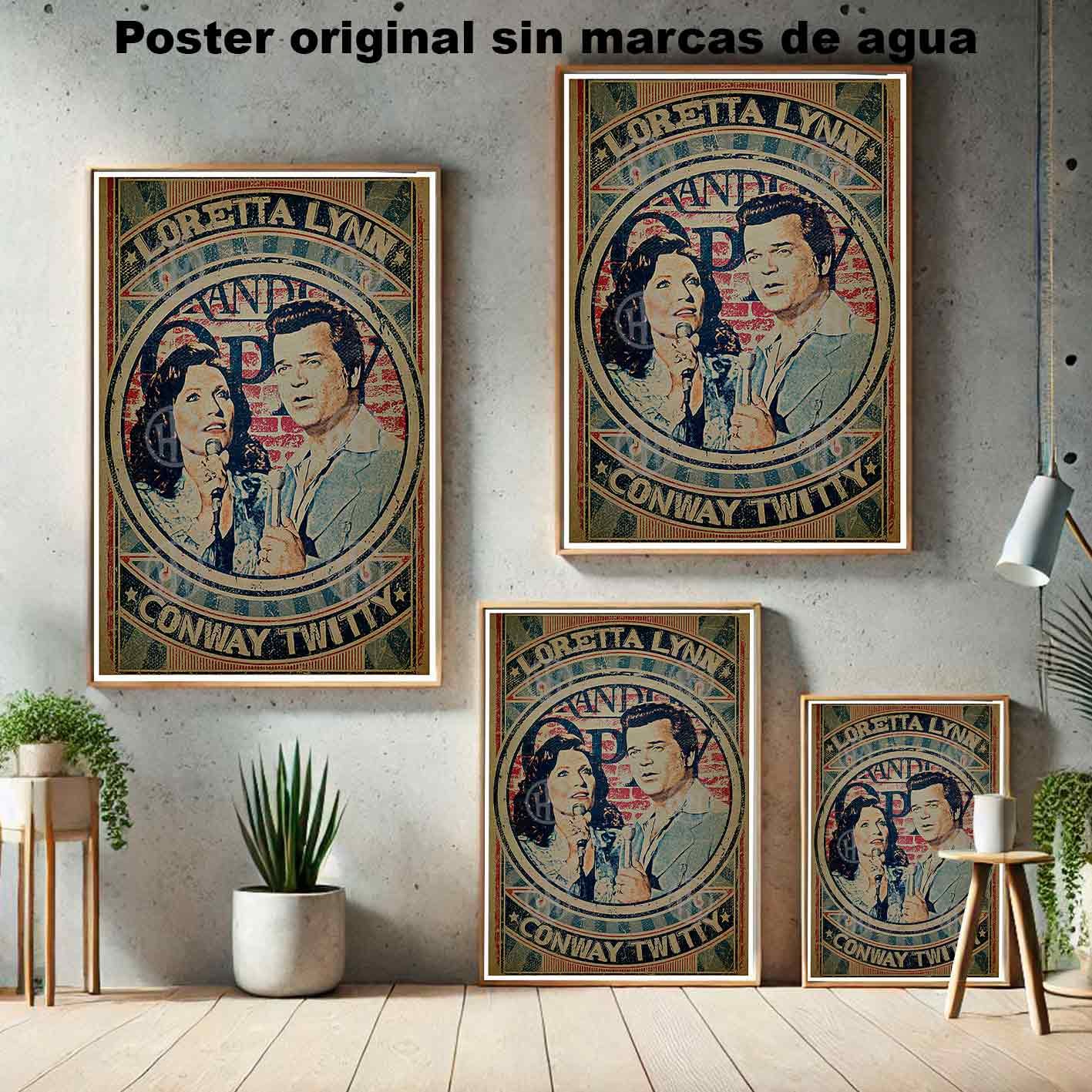 Hanna Poster Castle Rock de Historia Nuestra, Conway Twitty & Loretta Lynn-El Póster Personalizado, Historia Nuestra