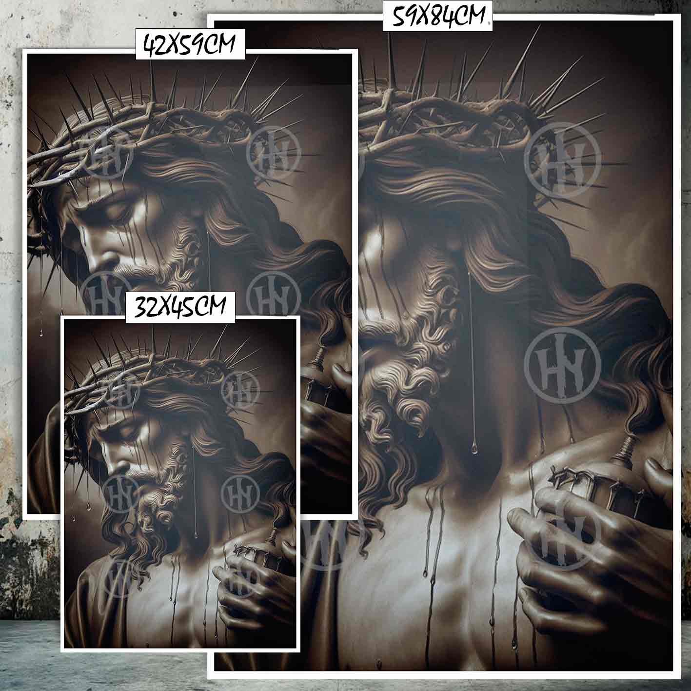 Cristo Tatuajes Estilos Poster de Historia Nuestra, Cristo-El Póster Personalizado, Historia Nuestra
