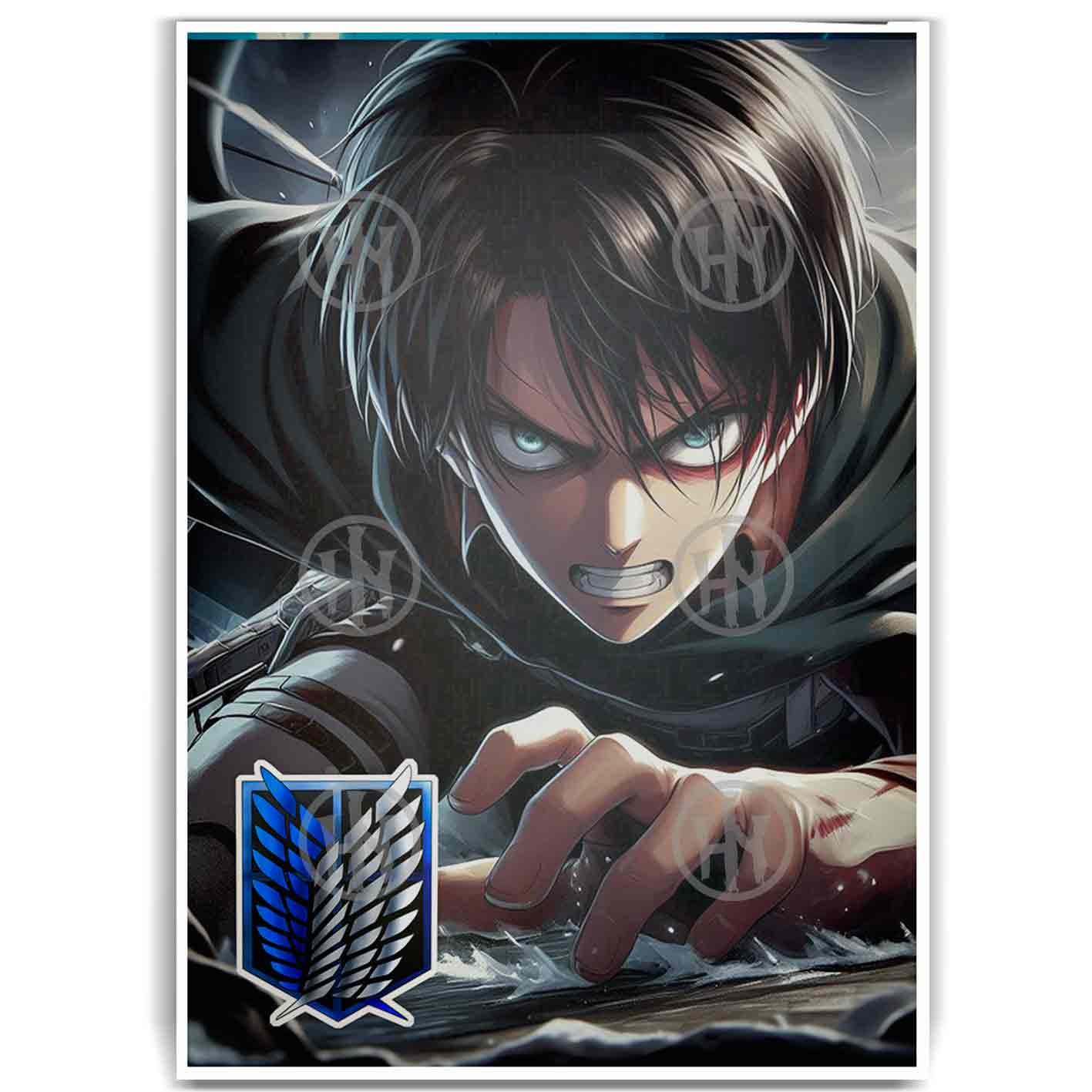 Eren Yeager Attack on Titan Manga Acción Poster de H, , Historia Nuestra