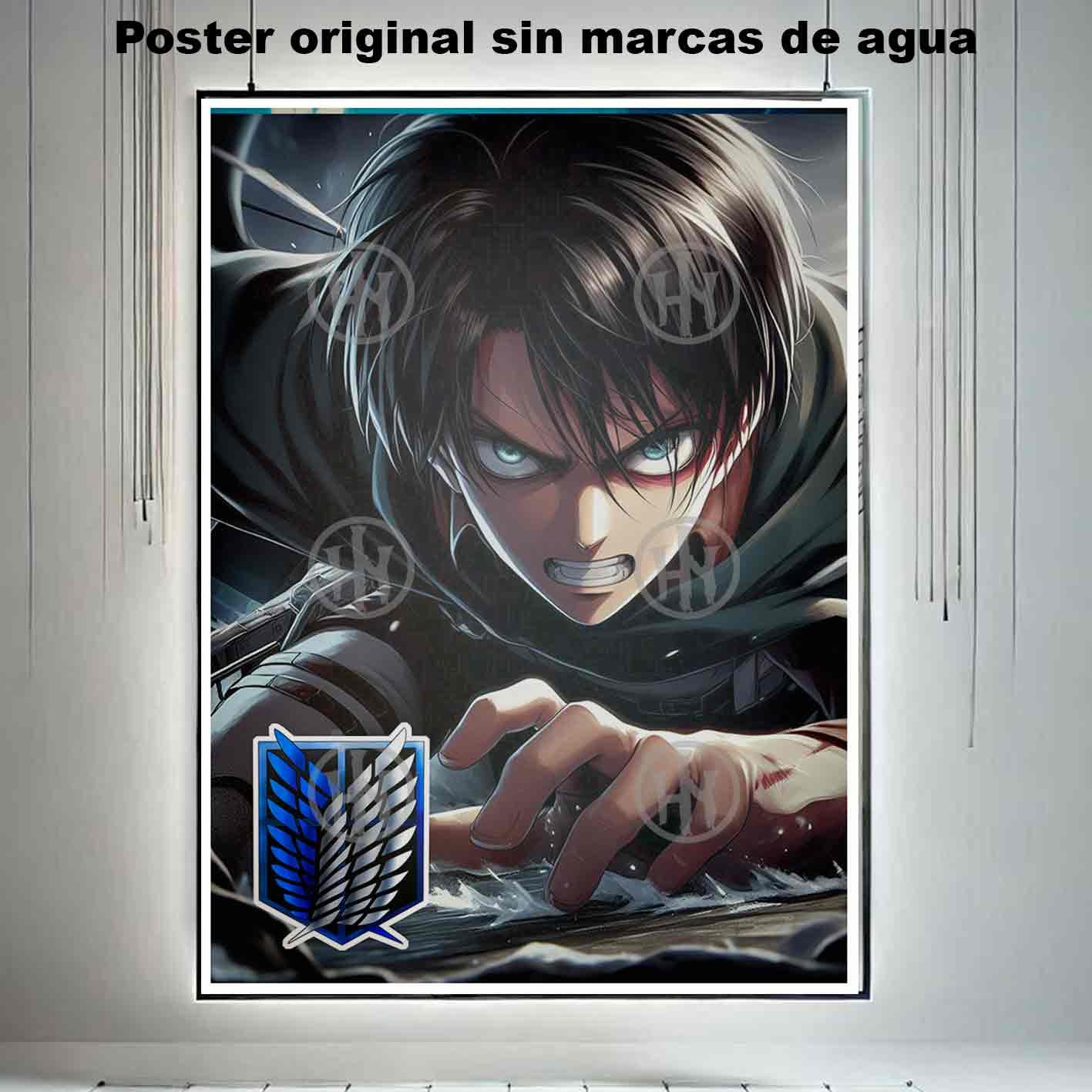 Eren Yeager Attack on Titan Manga Acción Poster de H, Eren Yeager Attack on Titan-El Póster Personalizado, Historia Nuestra