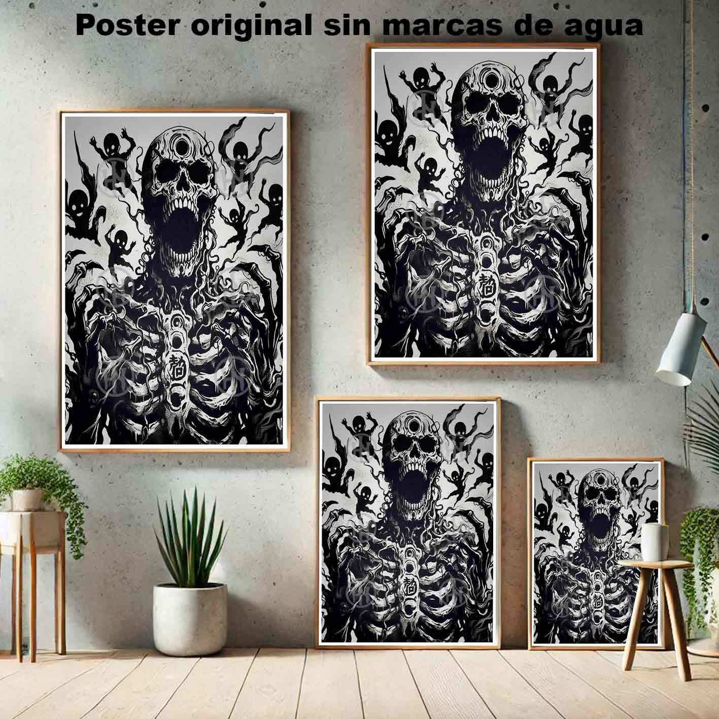 Gashadokuro Tatuajes Estilos Poster de Historia Nuest, Gashadokuro-El Póster Personalizado, Historia Nuestra