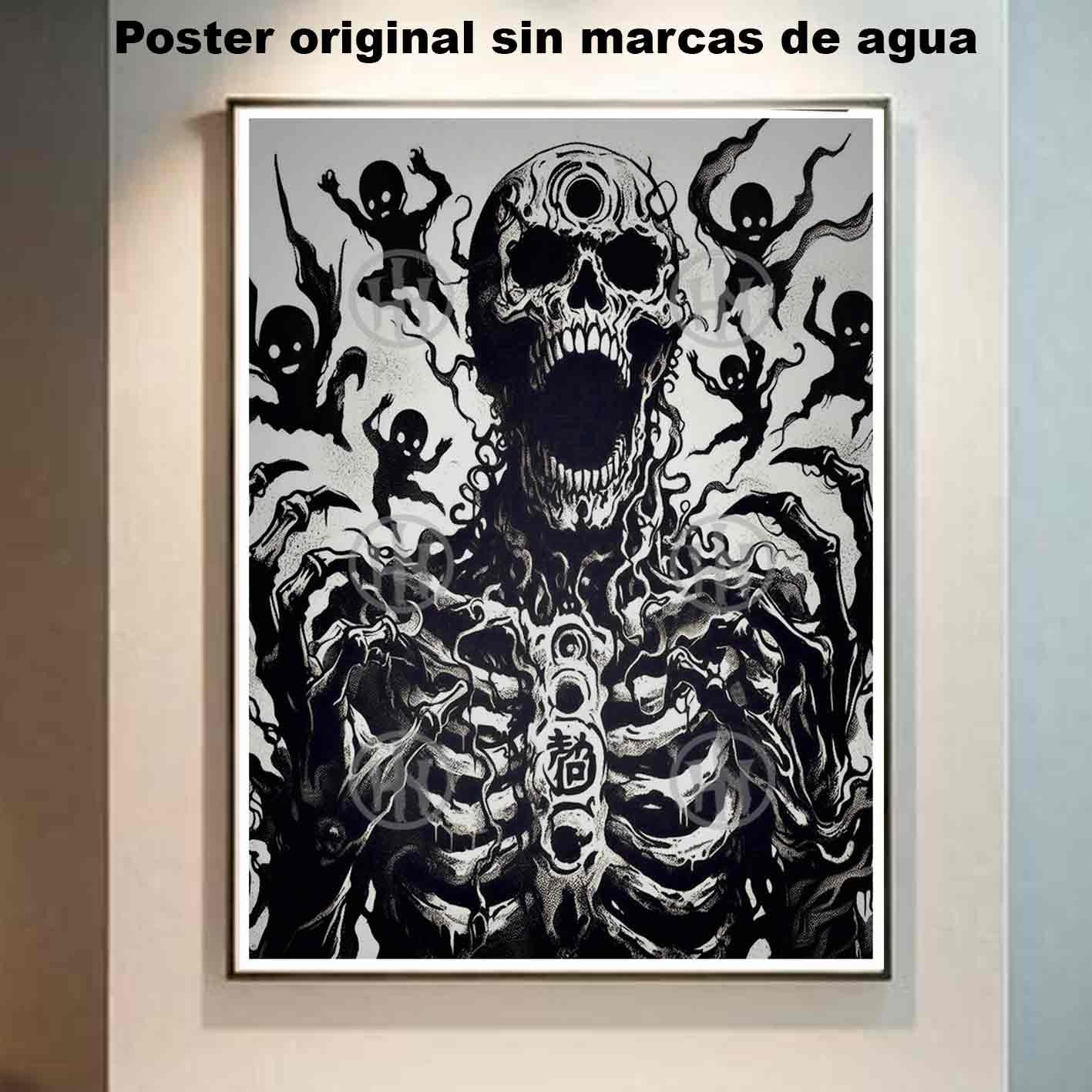 Gashadokuro Tatuajes Estilos Poster de Historia Nuest, Gashadokuro-El Póster Personalizado, Historia Nuestra