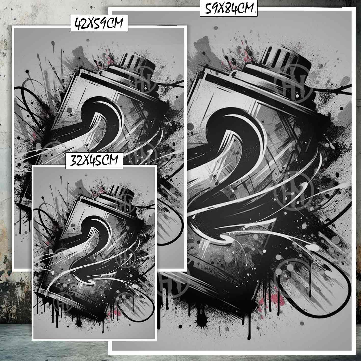 Graffiti Tatuajes Street Art Poster de Historia Nuest, Graffiti-El Póster Personalizado, Historia Nuestra