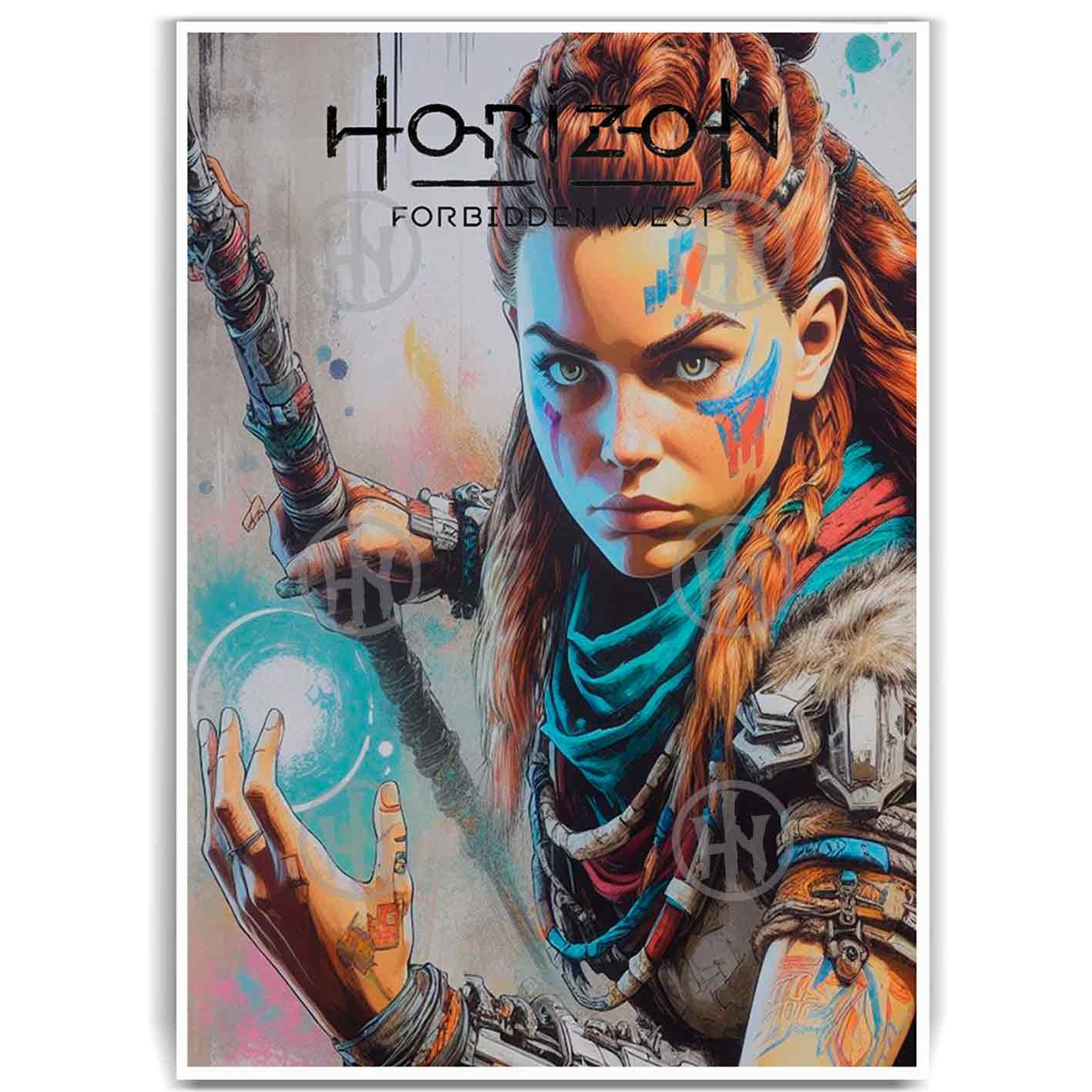 Póster, Poster Horizon Forbidden West Aloy, Poster Mundo AbiertoPosters Historia Nuestra, Póster Videojuegos | Historia Nuestra