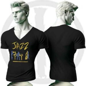 Jazz Band Musica Negro, Jazz Band Camiseta unisex manga corta, Historia Nuestra