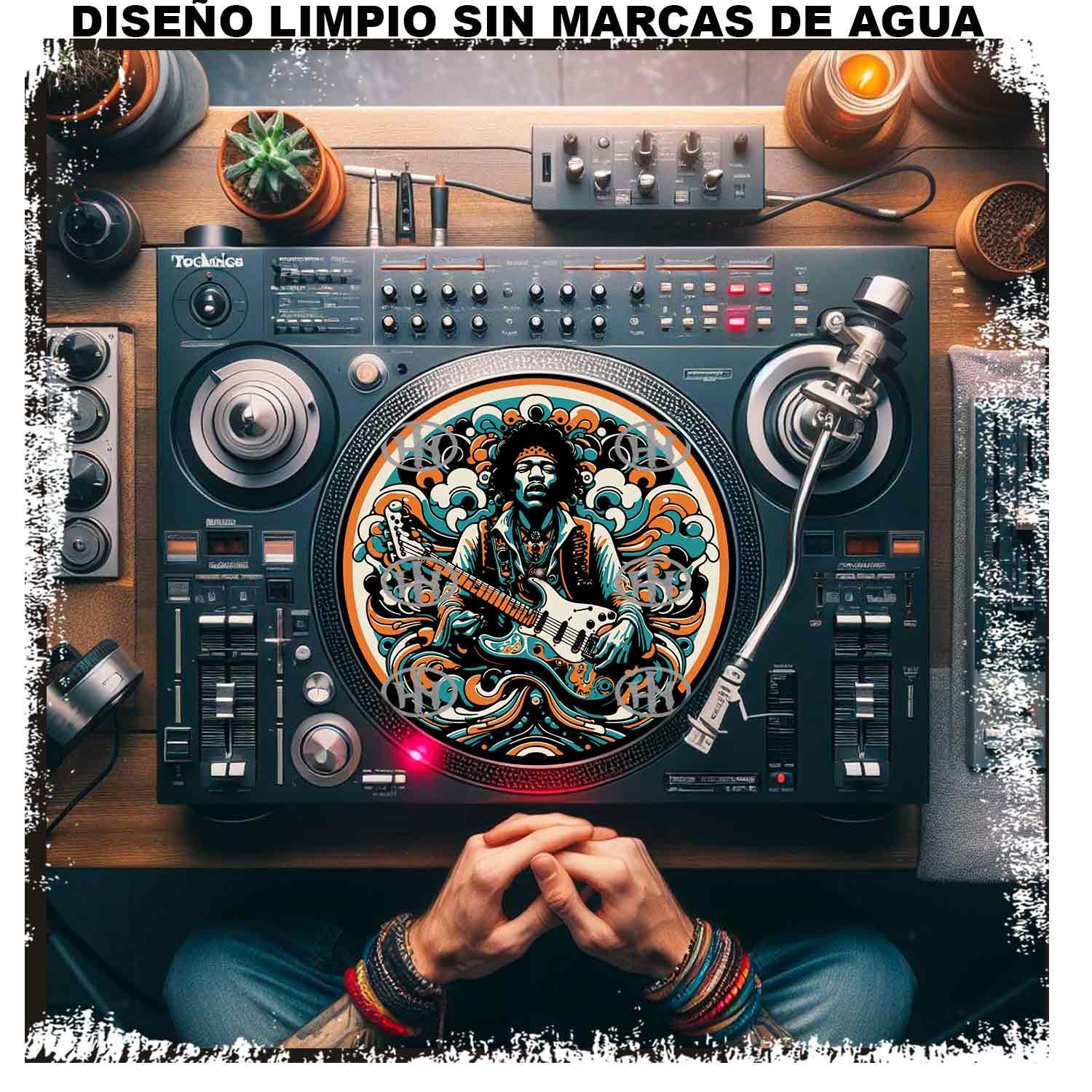 Jimi Hendrix Musica colores, Jimi Hendrix-3 slipmat personalizado, Historia Nuestra