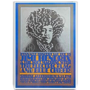 Póster, Poster BluesPosters Historia Nuestra, Póster Jimi Hendrix, Póster Música | Historia Nuestra