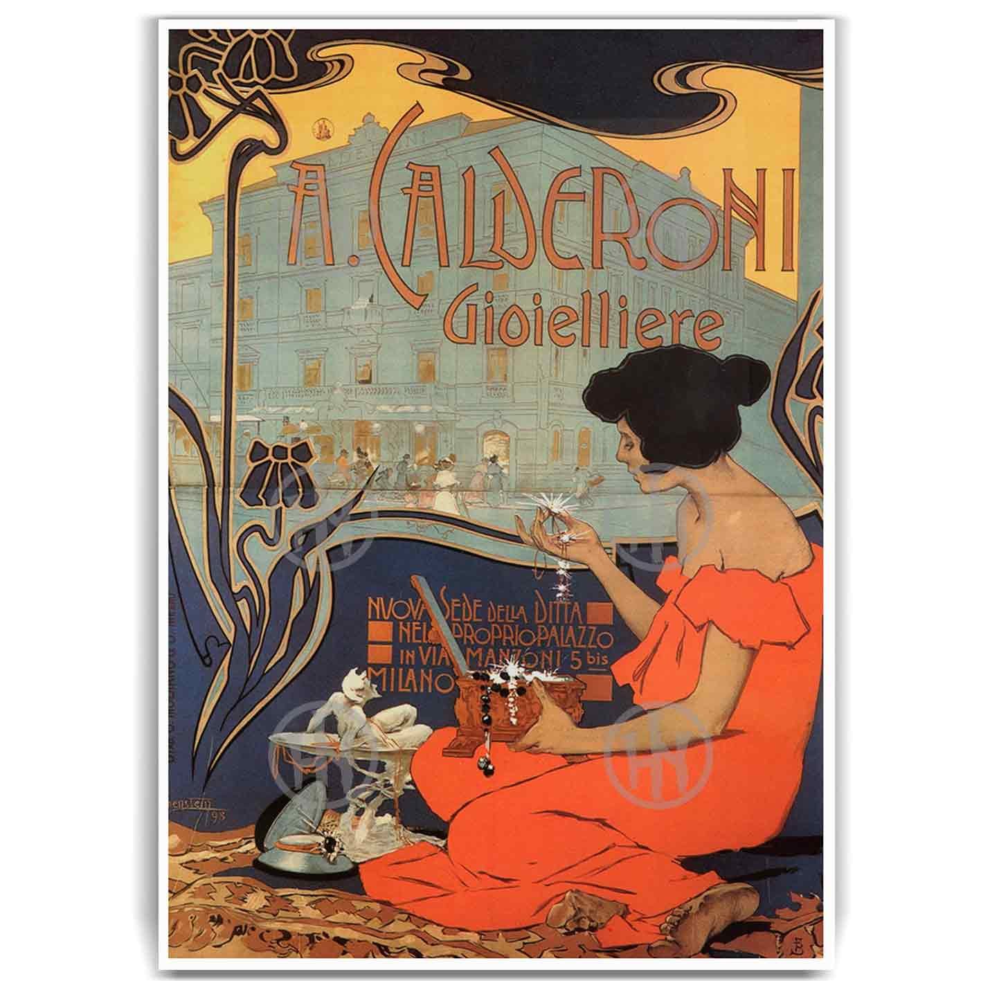 Póster, Poster EstiloPosters Historia Nuestra, Póster Joyeria Calderoni, Póster Retro | Historia Nuestra