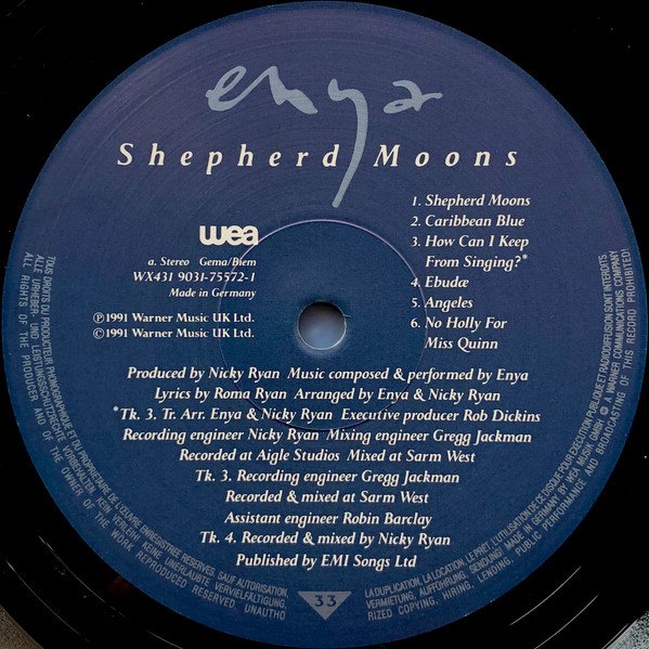 Ambient, Celtic, Enya, Folk, LP, New Age | Historia Nuestra