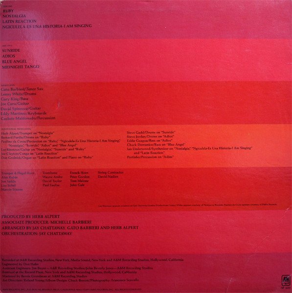 Gato Barbieri, Latin Jazz, LP | Historia Nuestra