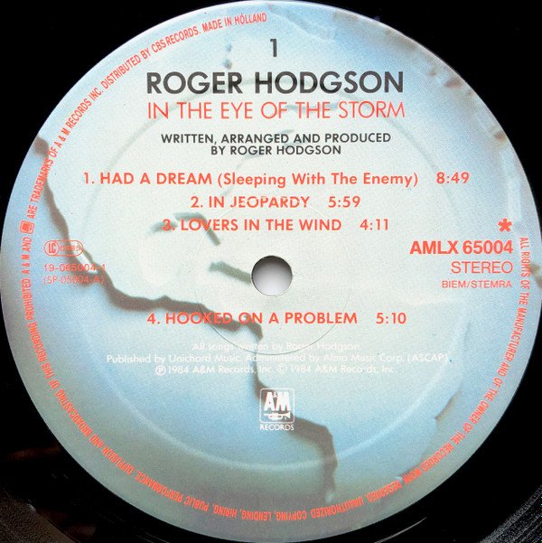 Ballad, LP, Pop Rock, Roger Hodgson | Historia Nuestra