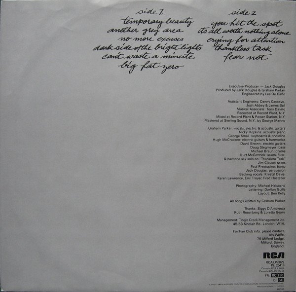 Graham Parker, LP | Historia Nuestra