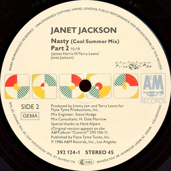 12 inch, Contemporary RB, Janet Jackson, Minneapolis Sound | Historia Nuestra