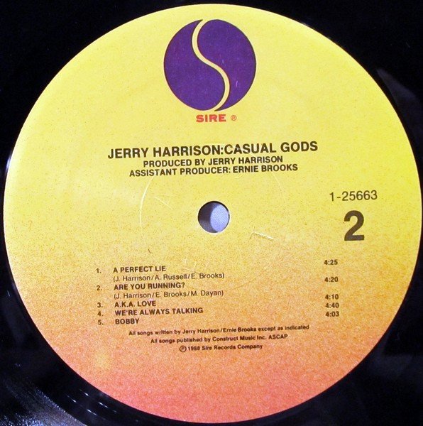 Jerry Harrison:Casual Gods*, LP, Pop Rock, Synthpop | Historia Nuestra