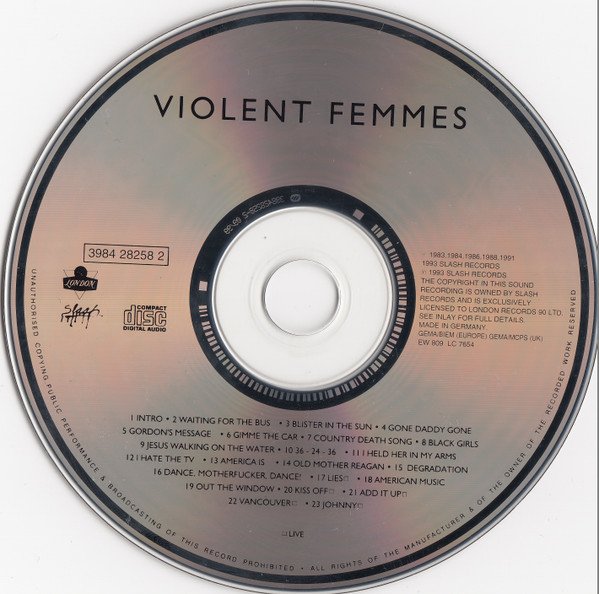 CD, Folk Rock, Indie Rock, Violent Femmes | Historia Nuestra