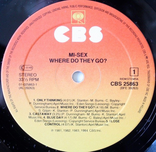 Mi-Sex Where Do They Go?-LP | Vinilos de Música | Historia Nuestra LP, Mi-Sex, Pop Rock, Synthpop | Historia Nuestra