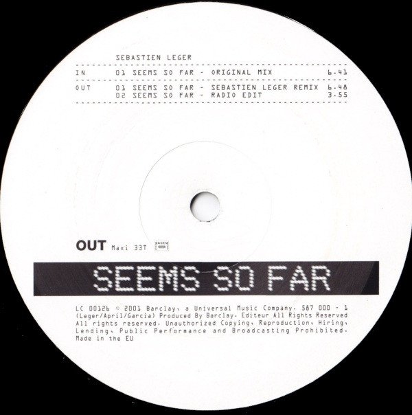 12 inch, House, Sébastien Léger | Historia Nuestra