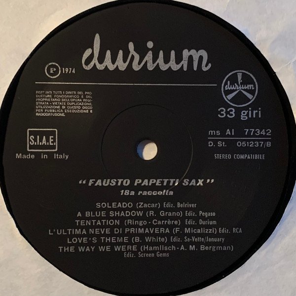 Easy Listening, Fausto Papetti, Lounge, LP, Soft Rock, Theme | Historia Nuestra