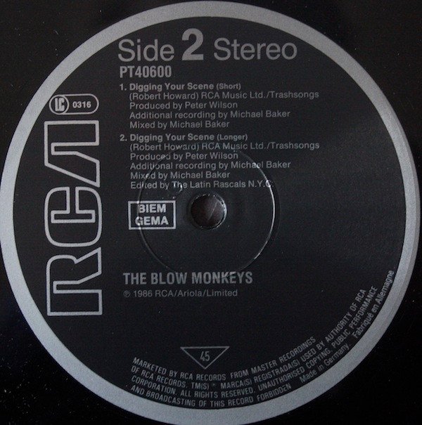 12 inch, Pop Rock, Synthpop, The Blow Monkeys | Historia Nuestra