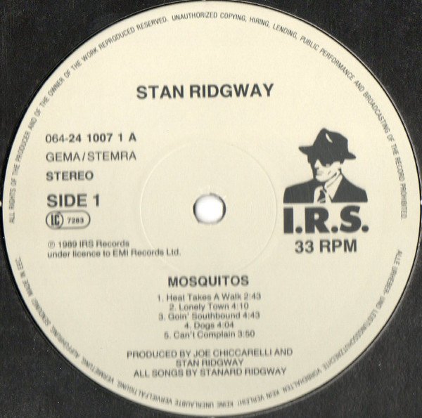 Alternative Rock, LP, Pop Rock, Stan Ridgway, Synthpop | Historia Nuestra