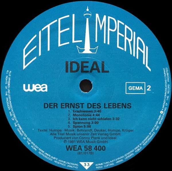 Ideal, LP, NDW, New Wave | Historia Nuestra