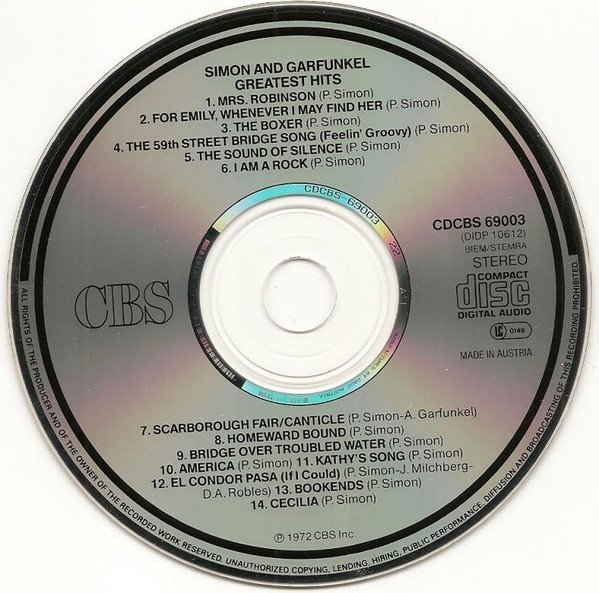 CD, Folk Rock, Pop Rock, Simon And Garfunkel | Historia Nuestra