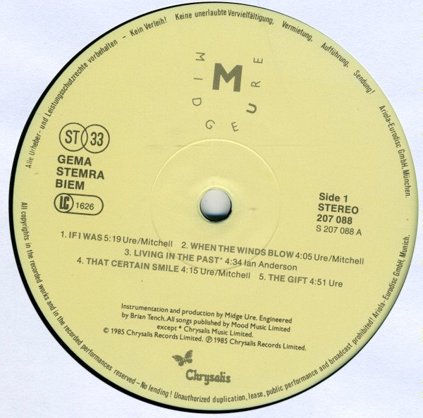 LP, Midge Ure, Synthpop | Historia Nuestra