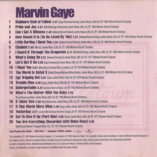CD, Marvin Gaye, Soul | Historia Nuestra