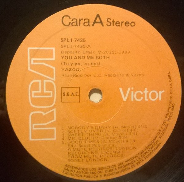 LP, Synthpop, Yazoo | Historia Nuestra