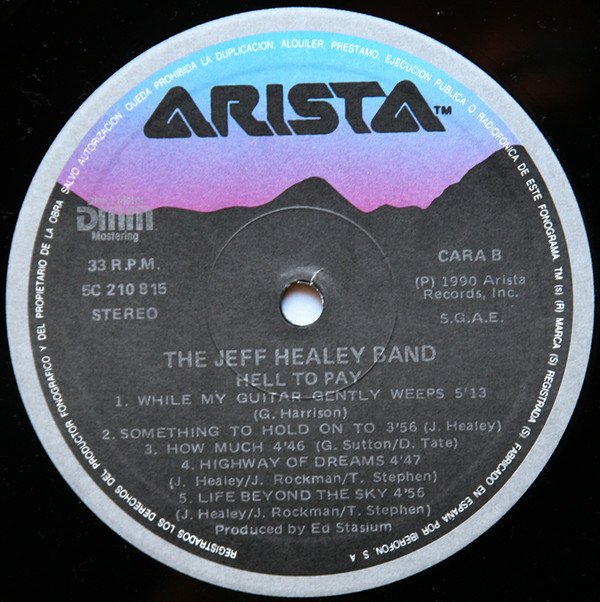Blues Rock, LP, The Jeff Healey Band | Historia Nuestra