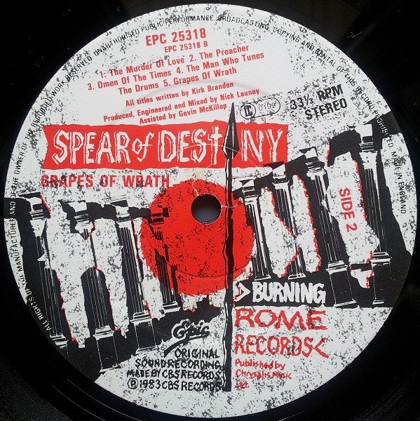 LP, New Wave, Spear Of Destiny | Historia Nuestra