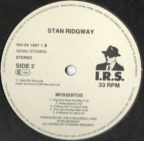 Alternative Rock, LP, Pop Rock, Stan Ridgway, Synthpop | Historia Nuestra