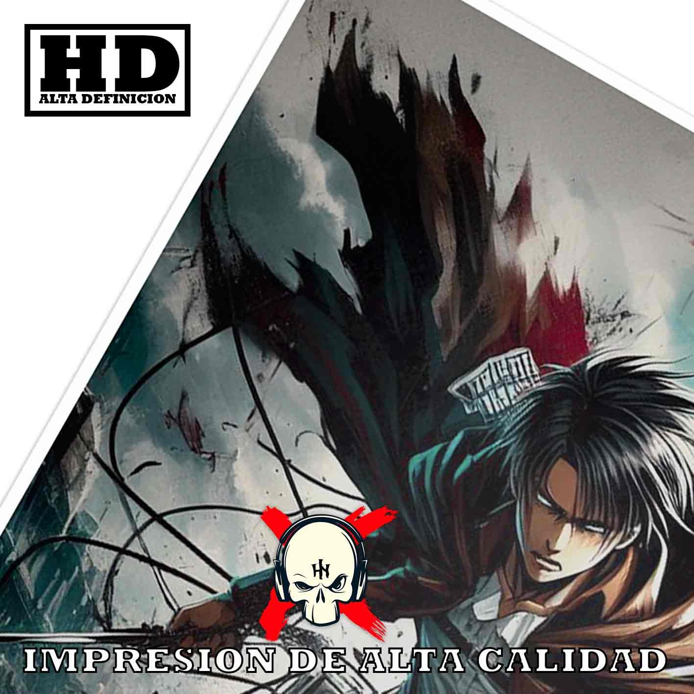 Levi Ackerman Attack on Titan Manga Acción Poster de, Levi Ackerman Attack on Titan-El Póster Personalizado, Historia Nuestra