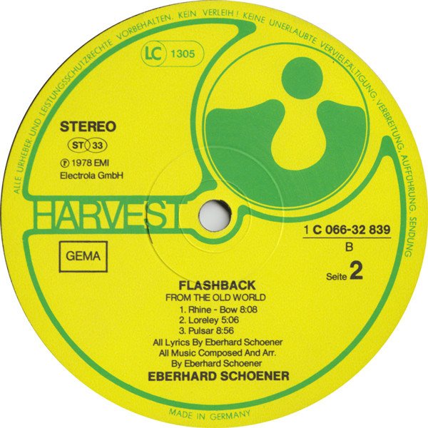 Art Rock, Eberhard Schoener, LP, Modern Classical, Prog Rock | Historia Nuestra
