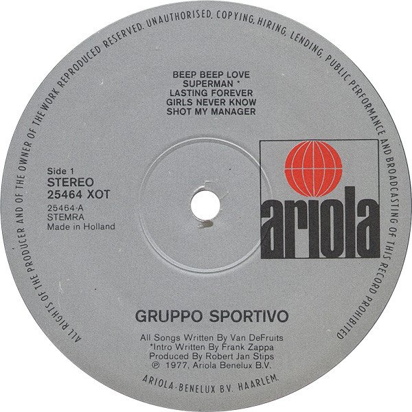 Gruppo Sportivo, LP, New Wave, Parody, Pop Rock | Historia Nuestra