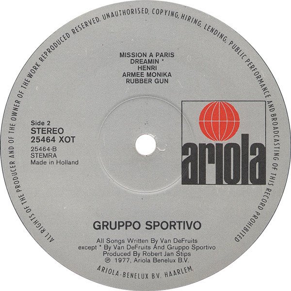 Gruppo Sportivo, LP, New Wave, Parody, Pop Rock | Historia Nuestra